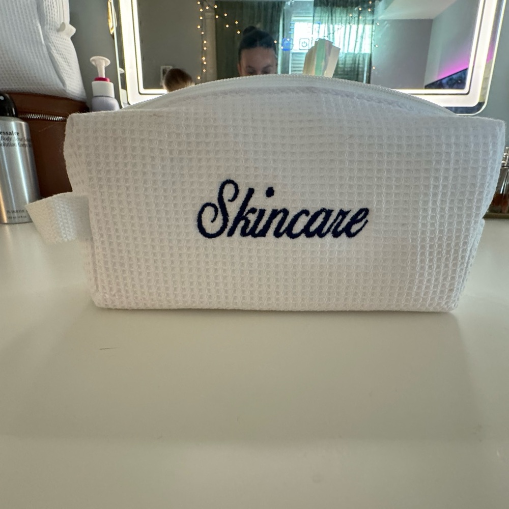 Embroidered Skincare Pouch